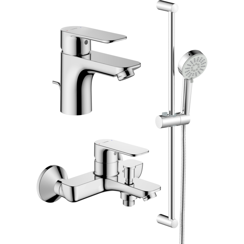 Zestaw baterii łazienkowych chrom HANSABASIC HANSA 55000000