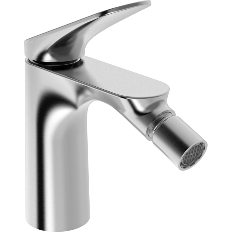 Bateria bidetowa 1-otworowa stal szczotkowana jednouchwytowa HANSAGENESIS HANSA 3743226380