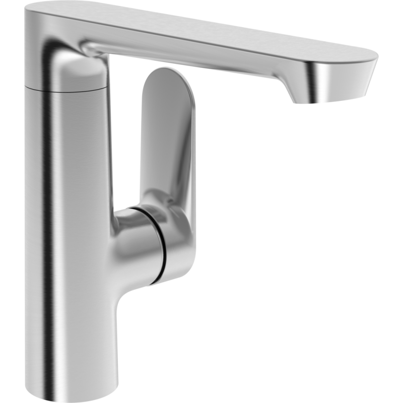 Bateria umywalkowa 1-otworowa stal szczotkowana boczna dźwignia HANSAGENESIS HANSA 3754226380