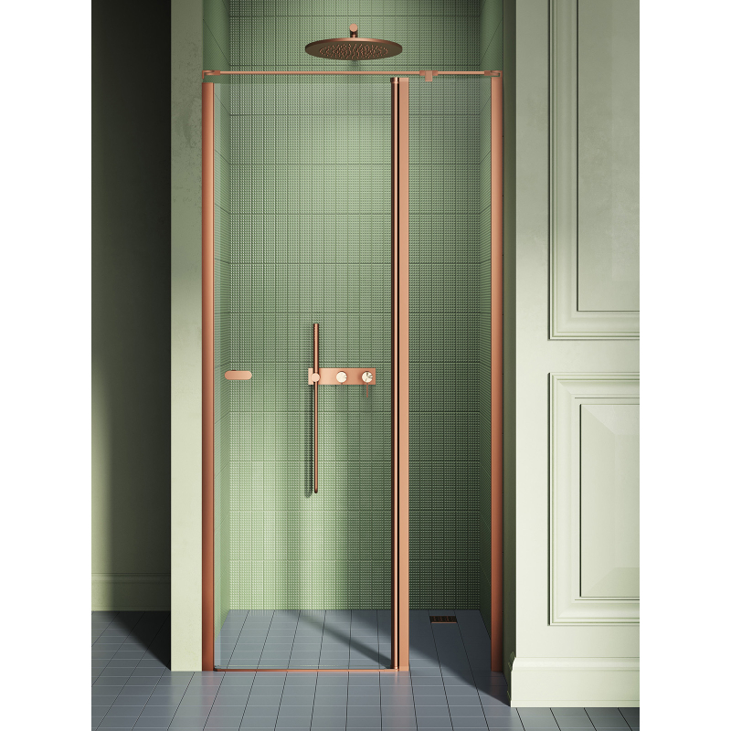 Drzwi wnękowe NEW SOLEO COPPER BRUSHED 90x195 szkło 6 mm NEW TRENDY D-0521A-WK