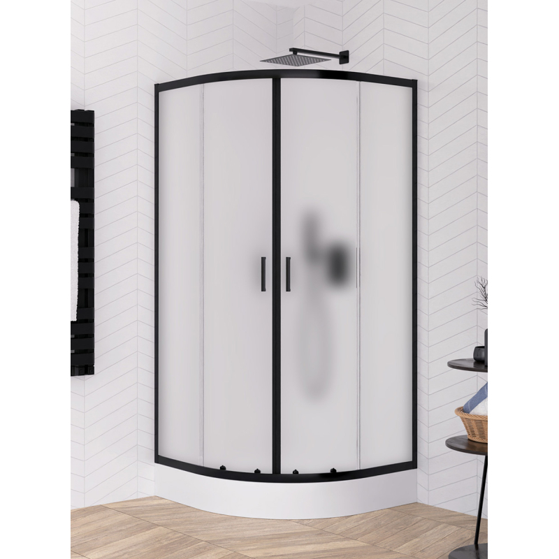 Kabina prysznicowa SUVIA BLACK 80x80x185 szkło 5 mm NEW TRENDY K-3577