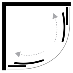 Kabina prysznicowa SUVIA BLACK 90x90x185 szkło 5 mm NEW TRENDY K-3578