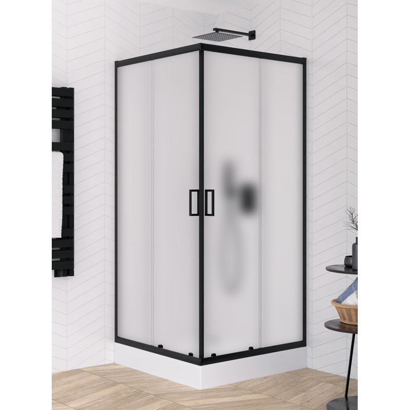 Kabina prysznicowa SUVIA BLACK 90x90x185 szkło 5 mm NEW TRENDY K-3580