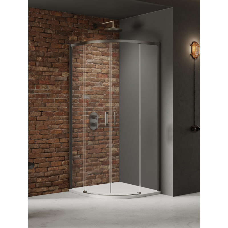 Kabina prysznicowa PRIME GUNMETAL BRUSHED 80x80x200 szkło 6 mm NEW TRENDY K-4977