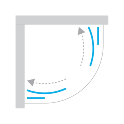 Kabina prysznicowa PRIME GUNMETAL BRUSHED 90x90x200 szkło 6 mm NEW TRENDY K-4978