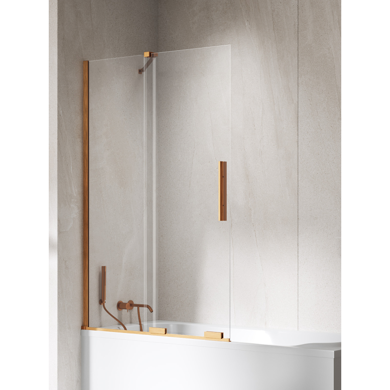 Parawan nawannowy SMART COPPER BRUSHED 110x150 szkło 8 mm NEW TRENDY EXK-7803-WU