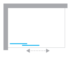 Parawan nawannowy SMART GUNMETAL BRUSHED 120x150 szkło 8 mm NEW TRENDY EXK-7961-WU