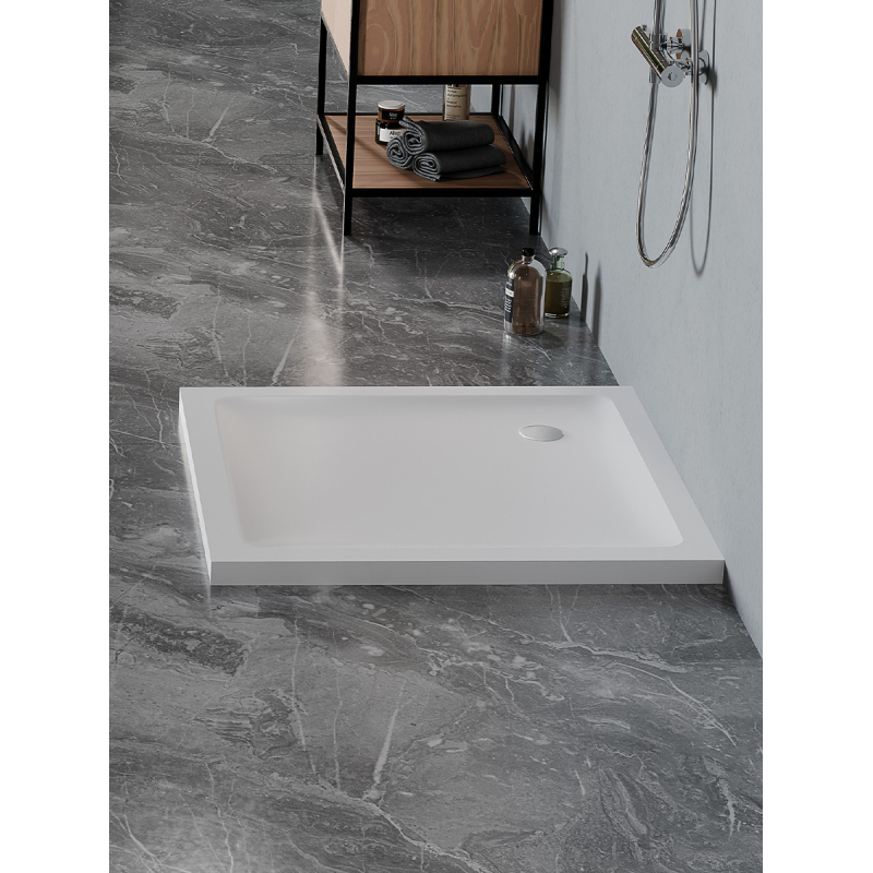 Brodzik kwadratowy biały MILD SATIN 90x90x4.5 NEW TRENDY B-0647