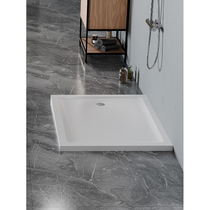 Brodzik prostokątny biały MILD SATIN 110x70x4.5 NEW TRENDY B-0651