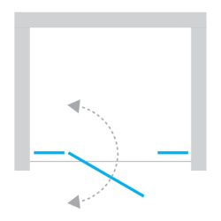 Drzwi wnękowe NEW SOLEO GUNMETAL BRUSHED 120x195 szkło 6 mm NEW TRENDY D-0973A