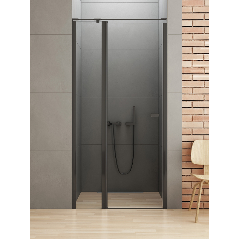 Drzwi wnękowe NEW SOLEO BLACK 80x195 szkło 6 mm NEW TRENDY D-0836A-WK