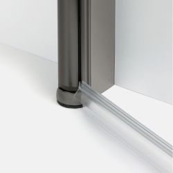 Drzwi wnękowe NEW SOLEO GUNMETAL BRUSHED 80x195 szkło 6 mm NEW TRENDY D-0842A