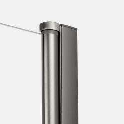 Drzwi wnękowe NEW SOLEO GUNMETAL BRUSHED 80x195 szkło 6 mm NEW TRENDY D-0842A
