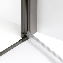 Kabina prysznicowa NEW SOLEO GUNMETAL BRUSHED 80x120x195 szkło 6 mm NEW TRENDY K-4394