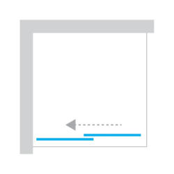 Kabina walk-in SMART GOLD BRUSHED 100x200 szkło 8 mm NEW TRENDY EXK-7627-WU