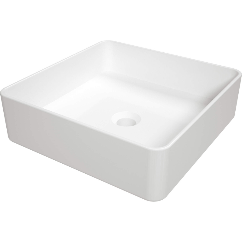 Umywalka ceramiczna nablatowa Square biały DEANTE CGS_6U4S