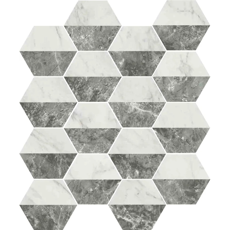 MARMI HEX DECOR BIANCO GRIGIO MAT 15X17,3 GAT.1 (P.83295)