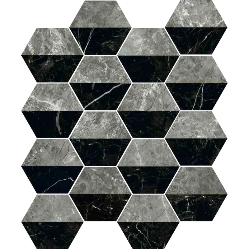 MARMI HEX DECOR GRIGIO NERO MAT 15X17,3 GAT.1 (P.83299)