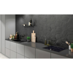 HEX PLAIN BLACK MAT 23X27 GAT.1 (P.83057)