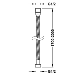 Wzmacniany metalowy wyciągany wąż stal nierdzewna TRES 913483080