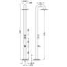 Kolumna prysznicowa do ogrodu lub basenu ze stali nierdzewnej 316 TRES 13499504