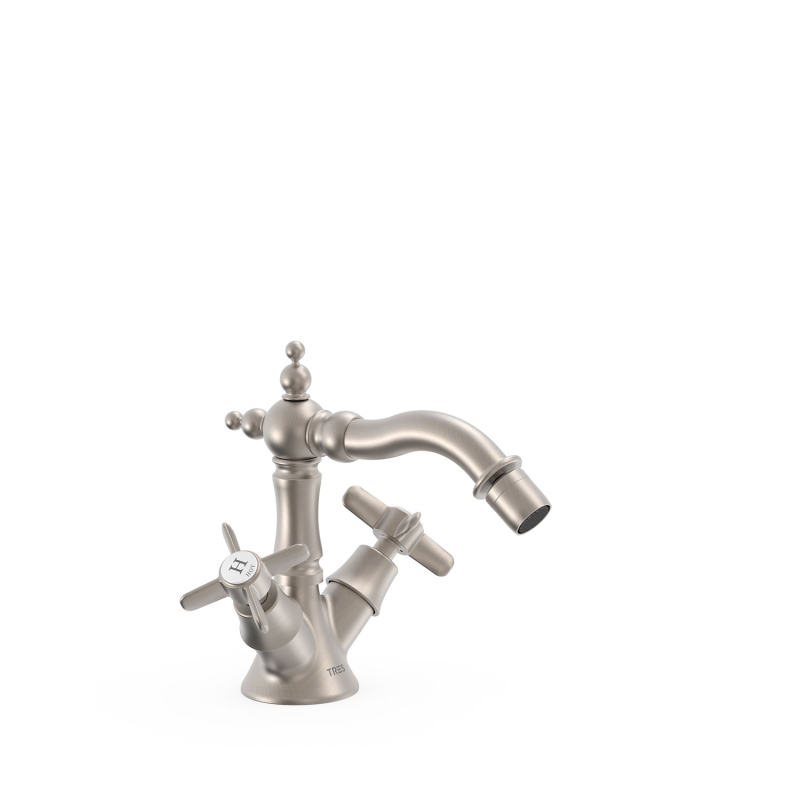 Bateria dwuuchwytowa do bidetu TRES CLASIC stal TRES 24212202AC