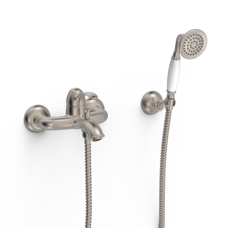 Bateria jednouchwytowa ścienna wannowa i prysznicowa TRES CLASIC stal TRES 24217001AC