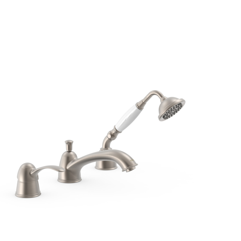 Bateria jednouchwytowa z montażem na krawędzi wanny TRES CLASIC stal TRES 24214501AC