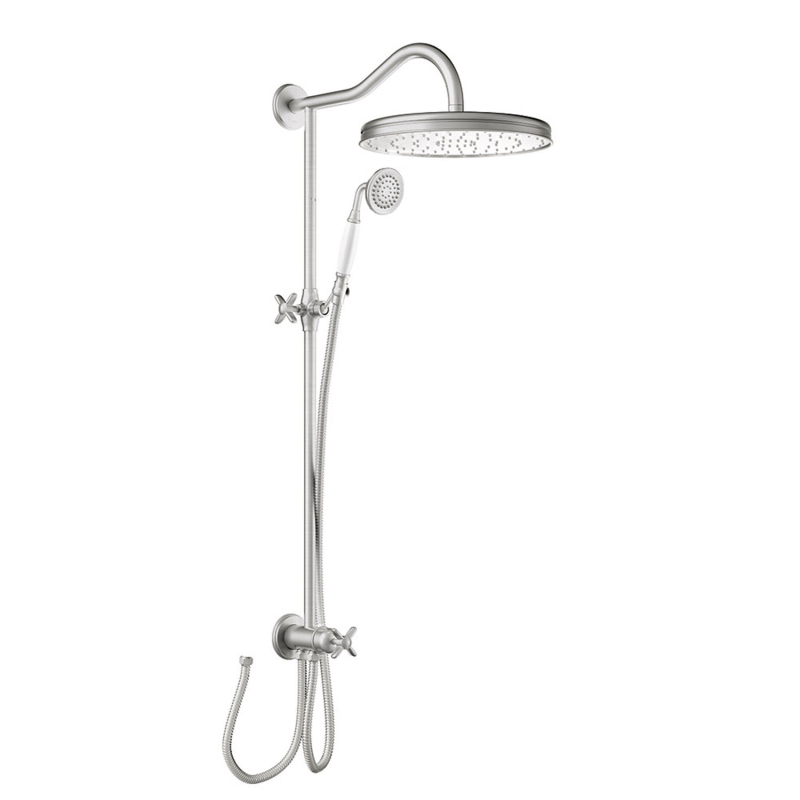 Zestaw drążka prysznicowego przystosowany do każdej baterii TRES CLASIC stal TRES 24247601AC