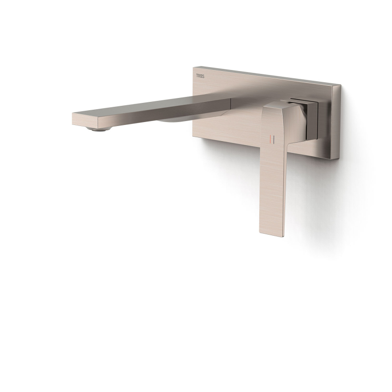 Elementy zewnętrzne do podtynkowego korpusu baterii umywalkowej SLIM stal TRES 20230031AC