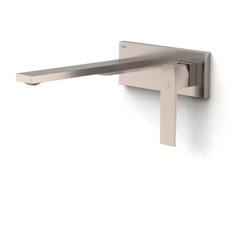 Elementy zewnętrzne do podtynkowego korpusu baterii umywalkowej SLIM stal TRES 20230032AC