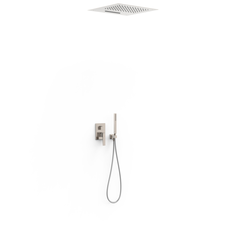 Zestaw baterii jednouchwytowej podtynkowej 3-drożnej Rapid-box prysznicowej SLIM stal TRES 20227302AC