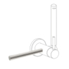 Uchwyt na ręcznik do baterii bidetowej ściennej stal TRES 03412401AC