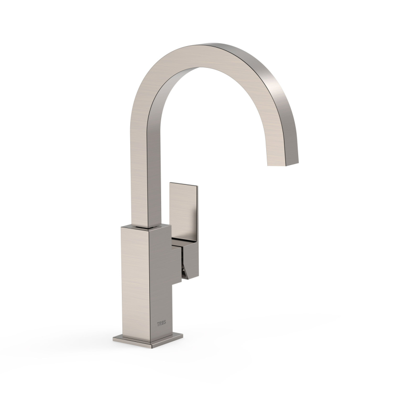 Wysoka bateria jednouchwytowa umywalkowa z boczną dźwignią CUADRO stal TRES 00660602AC