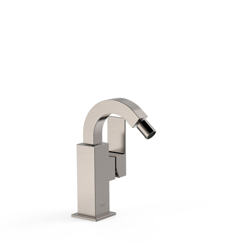 Bateria jednouchwytowa do bidetu z boczną dźwignią CUADRO stal TRES 00612402AC