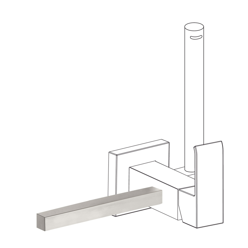 Uchwyt na ręcznik do baterii bidetowej ściennej stal TRES 03412402AC