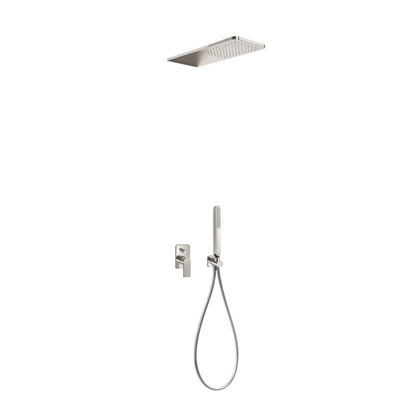 Zestaw baterii jednouchwytowej podtynkowej 2-drożnej prysznicowej LOFT stal TRES 20018005AC