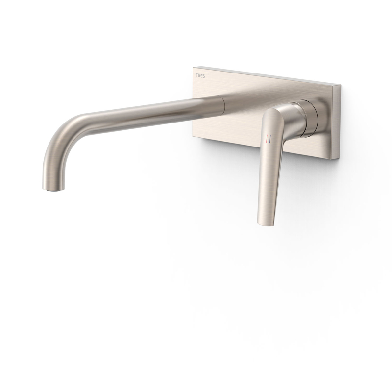 Elementy zewnętrzne do podtynkowego korpusu baterii umywalkowej FUJI stal TRES 28130024AC