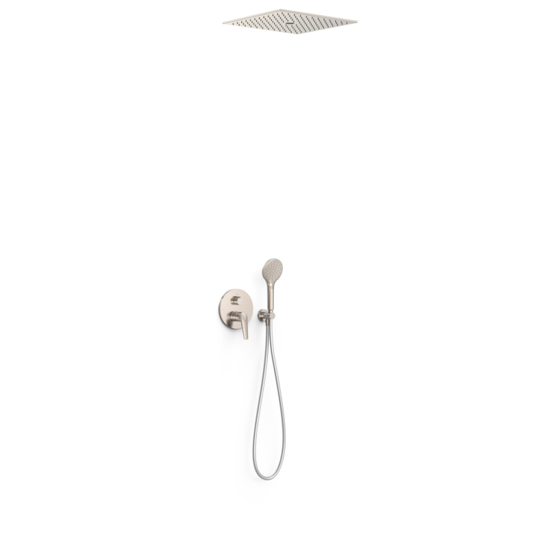 Zestaw baterii jednouchwytowej podtynkowej 3-drożnej prysznicowej RAPID-BOX stal TRES 28127302AC