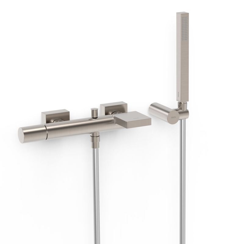 Bateria jednouchwytowa ścienna wannowa i prysznicowa PROJECT-TRES stal TRES 21117001AC