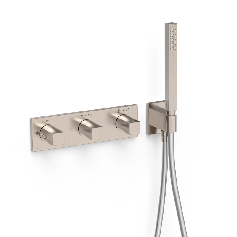 Bateria termostatyczna podtynkowa 4-drożna B-SYSTEM stal TRES 30725401AC