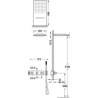 Zestaw baterii termostatycznej podtynkowej 3-drożnej prysznicowej B-SYSTEM stal TRES 30725305AC