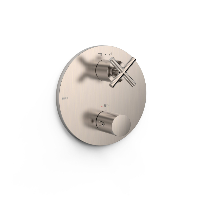 Elementy zewnętrzne do podtynkowego korpusu 2-drożnego THERM-BOX stal TRES 28325001AC