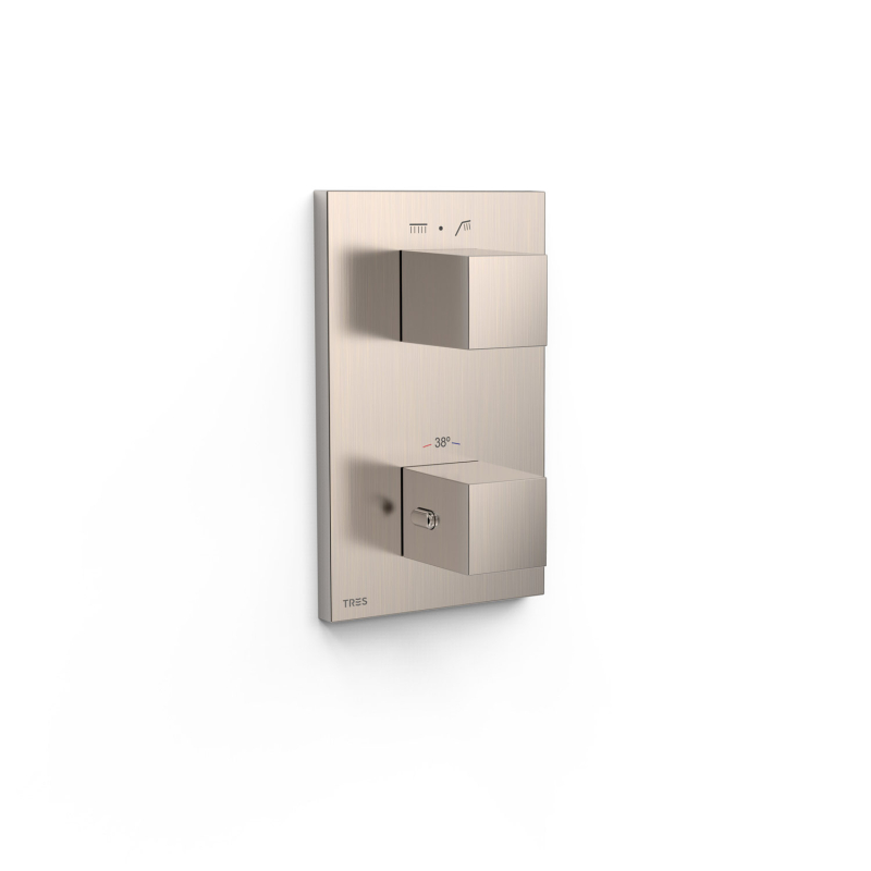 Elementy zewnętrzne do podtynkowego korpusu 2-drożnego THERM-BOX stal TRES 00625001AC