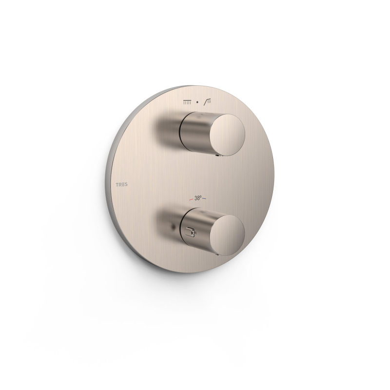 Elementy zewnętrzne do podtynkowego korpusu 2-drożnego THERM-BOX stal TRES 26225001AC