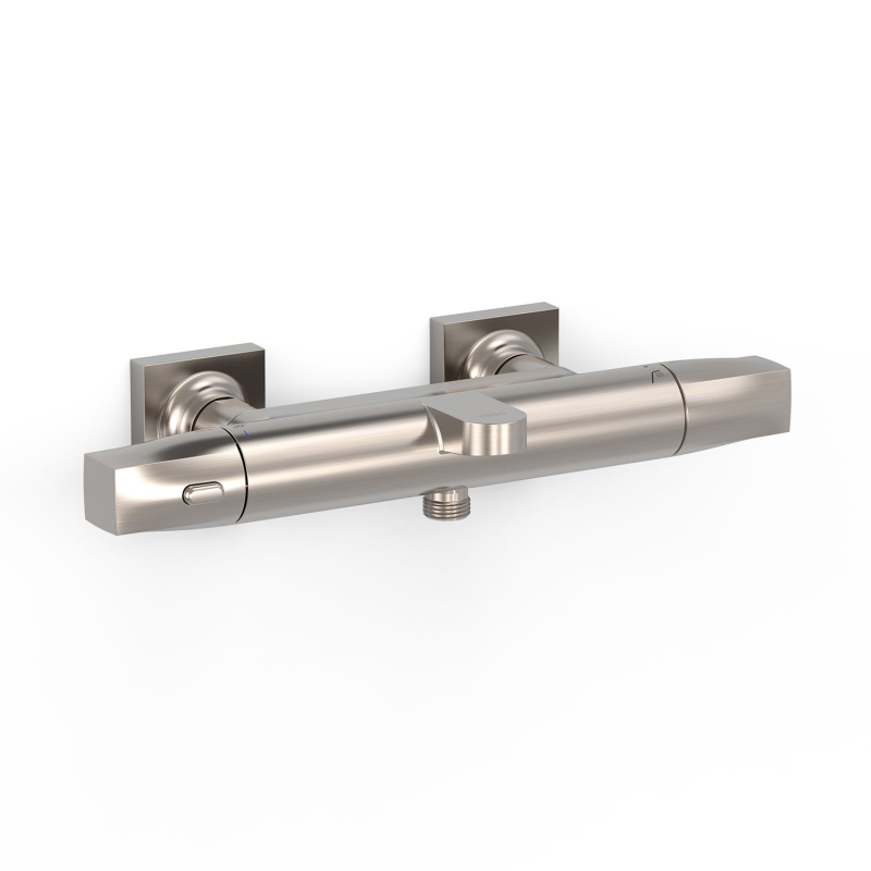 Bateria termostatyczna naścienna wannowa i prysznicowa OVER-WALL stal TRES 19017405AC