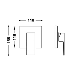 Elementy zewnętrzne do 1-drożnego RAPID-BOX stal TRES 10627810AC