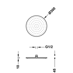 Deszczownica stal TRES 13413730AC
