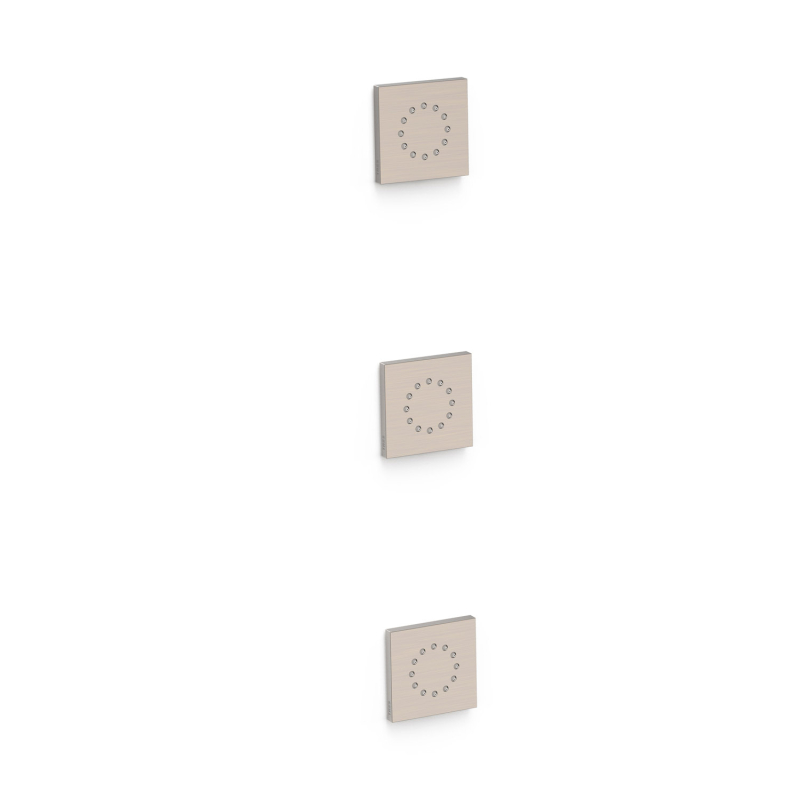 3 podtynkowe dysze z hydromasażem stal TRES 13451501AC