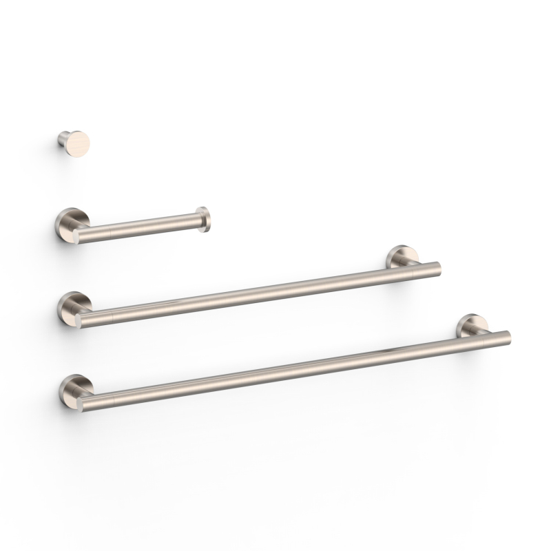 Zestaw 2 Haczyk na ręcznik + 1 Uchwyt na papier toaletowy bez klapy + 1 Wieszak stal TRES 09598102AC